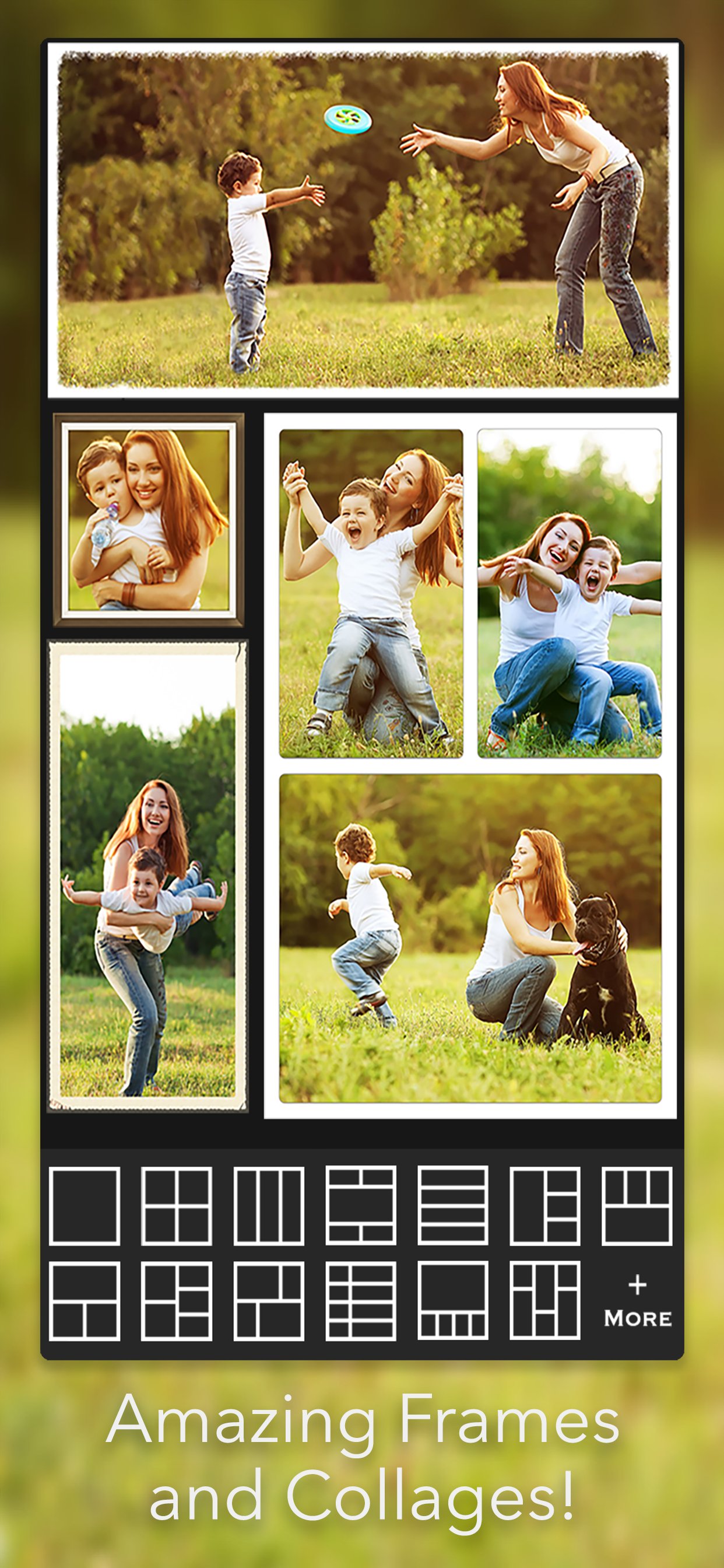 Collage layouts in the app